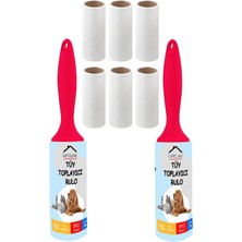 Tüy Toplayıcı Rulo 2 Adet 6 Adet Yedek Rulo Kedi Tüy Toplayıcı Köpek Tüy Toplayıcı