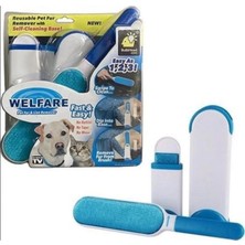 Tüy Toz Temizleyici Fırça Seti 2li Mavi Vakum Ambalajlı