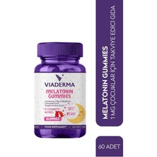 Viaderma 60 Adet Gummy 1mg Doğal Uyku Düzenleyici Çiğnenebilir Form Hızlı Uyku Desteği