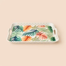 Evidea Kitchen Colorful Leaf Tepsi - Renkli - 41X31 cm