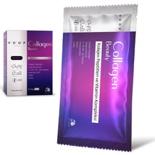 Voop Collagen Beauty Yüksek Biyoaktif Hidrolize Kolajen 10 Toz Saşe %100 Saf Doğal Cilt Destekleyici