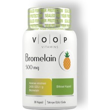 Voop Bromelain Ananas Eki - 500 Mg | 30 Bitkisel - Vegan Kapsül