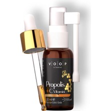 Voop Propolis C Vitamini Sprey-Damla 20 ml Bağışıklık Sistemi Güçlendirici Sıvı Takviye Edici Gıda
