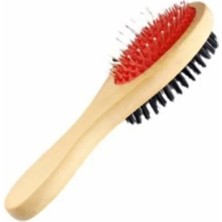 Ahşap Çift Taraflı Kedi ve Köpek Fırçası 21X6CM