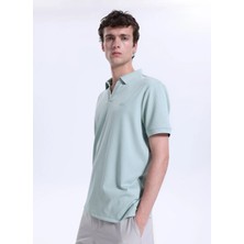 Discovery Expedition D6SM-TST3708 Mint Relaxed Düz Erkek Polo T-Shirt