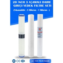 Watermelon Daire Bina Girişi 20'' Inch 3 Aşama Yedek Filtre Seti Yık-1m-5m