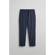 Abluka Online Erkek Beli Lastikli Tecno Kumaş Slim Fit Pantolon Lacivert