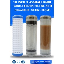 Watermelon Daire Bina Sayaç Girişi Su Arıtma ve Yumuşatma 3 Aşama Yedek Filtre Seti Ağır Kireç Önleyici Set