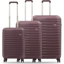 GROUND Vanille 3'lü Valiz Seti Mor - 10663