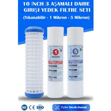 Watermelon Daire Bina Girişi 10 Inch 3 Aşama Yedek Filtre Seti Ağır Toz Tortu Tutucu Set