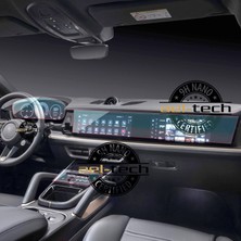 Ael-Tech Porsche Cayenne Uyumlu Dijital Gösterge ,navigasyon ve Vites Etrafı 9h Nano Ekran Koruyucu 3lü Set 2025-2026