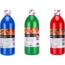 Red Apple Parmak Boya 3X500 gr 3'lü Parmak Boya Seti Kırmızı-Mavi-Yeşil