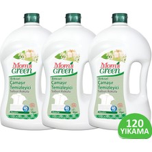 Mom's Green Bitkisel Çamaşır Temizleyici -Sabun Kokulu Eco 120 Yıkama (1500 ml x 3 Adet) Eco
