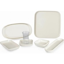 İpek Porselen 6 Kişilik 29 Parça Verano  Porselen Kahvaltı Takımı Krem– Şık Kahvaltı Seti