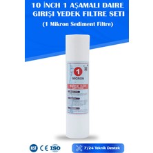 Watermelon Daire Bina Sayaç Girişi Su Arıtma Ve Yumuşatma 1 Aşama Yedek Filtre Seti (1 Mikron Sediment)