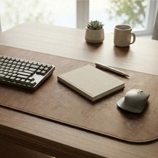 Grand Fine Art 1 Adet Deri Mini Runner-Klavye Altlığı-Masa Matı-Masa Sümeni -Çok Amaçlı Kullanım