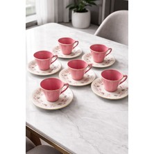 Glore Istanbul Elvira 12 Parça 6 Kişilik Çay Fincan Seti