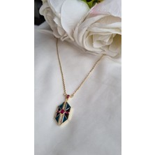 Initium Premium Paslanmaz Çelik Tasarım 14K Gold Kolye