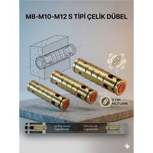 Cıvata Deposu S Tip M8 Çelik Dübel 50 Adet