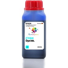 Qc Epson Ecotank L3252 Uyumlu - 250ML C Cyan Mavi