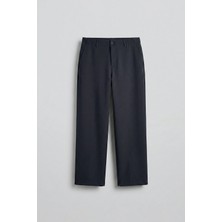 Abluka Online Erkek Smart Casual Bol Paça Relaxed Fit Pantolon Lacivert