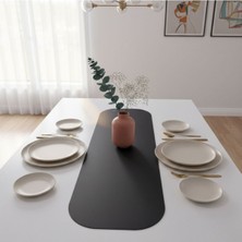 Grand Fine Art 1 Adet Deri Mini Runner-Klavye Altlığı-Masa Matı-Masa Sümeni -Çok Amaçlı Kullanım