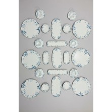 İpek Porselen 6 Kişilik 29 Parça Toledo  Porselen Kahvaltı Takımı Bluetta– Şık Kahvaltı Seti