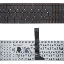 Notespare Asus Uyumlu F552MD-0077KN3540, F552MD-SX021H, F552MD-SX075H, F552MD-SX124H Klavye Tr Kırmızı Tuşlu Versiyon