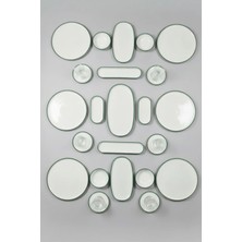 İpek Porselen 6 Kişilik 29 Parça Toledo  Porselen Kahvaltı Takımı Yeşil Rimli– Şık Kahvaltı Seti