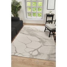 Esperya Home Petra Modern Premium Krem Gri Halı Yumuşak Dokuma Halı Salon Oturma Odası Mutfak Yolluk