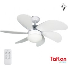 Taflan L36009 Rc Beyaz Aydınlatmalı Uzaktan Kumandalı Tavan Vantilatörü
