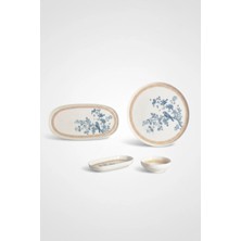 İpek Porselen 6 Kişilik 14 Parça Toledo  Porselen Kahvaltı Takımı Nıao– Şık Kahvaltı Seti