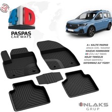 Ford Tourneo Connect 1 Ferrous 4d Havuzlu Kauçuk Paspas 2003