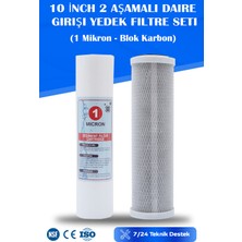 Watermelon Daire Bina Sayaç Girişi 10" Inc 2 Aşama ( 5m Sediment , 1m Sediment ) Yedek Filtre Seti