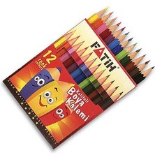 Fatih 12 Renk Yarım Boy Kuru Boya 12 Parça Kaliteli Boya Kalemi Ölçülerle