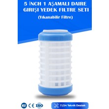 Watermelon Daire Bina Sayaç Girişi 5" Inch 1 Aşama ( Yıkanabilir ) Yedek Filtre Seti