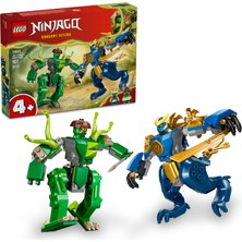 LEGO® NINJAGO® Jay’in Ejderha Robotu Savaşı 71853 - 4 Yaş ve Üzeri Çocuklar İçin 2 Minifigür İçeren Oyuncak Yapım Seti (107 Parça)