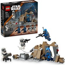 LEGO® Star Wars™: The Mandalorian Mandalore Pususu Savaş Paketi 75373 - 6 Yaş ve Üzeri Çocuklar için 4 Minifigür İçeren Koleksiyonluk Yaratıcı Oyuncak Yapım Seti (109 Parça)
