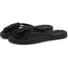 Ilse Jacobsen Black CHEERFUL16F - Siyah Çiçekli Parmak Arası Terlik