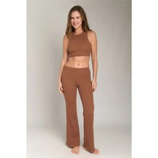 Lovely Things Emıly Kaşkorse Crop Üst Giyim Pijama Üstü - Kiremit