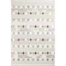 Halı Sepeti Enti Bonn 8807 Bej Iskandinav Halı Salon Halısı Kesme Halı Yolluk