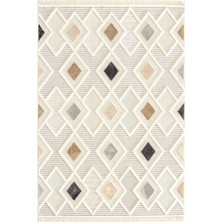 Halı Sepeti Enti Bonn 8804 Gri Iskandinav Halı Salon Halısı Kesme Halı Yolluk