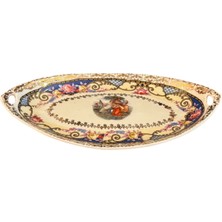 Avusturya Vienna Üretimi Porselen Minik Sunumluk Dekor Tabağı 15,5 cm Uzunluğunda.