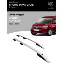 Turtle Vw Caddy 2003-2019 Crown Tavan Çıtası-Gri