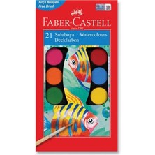 Faber-Castell Faber Castell Red Line Sulu Boya, 21 Renk, Canlı ve Örtücü Renkler