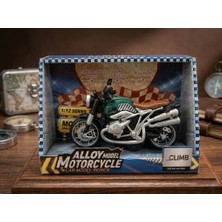 Farbu Oyuncak 1:12 Ölçekli Sesli ve Işıklı Çek-Bırak Mekanizmalı 15CM Oyuncak Motosiklet