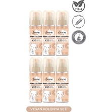 Clooe 6'lı Bebek Kolonyası Soft Vanilla Milk 150 ml - Vanilya ve Süt Notalı - Organik Aloe Vera Özlü - Vegan - Hızlı Kuruyan