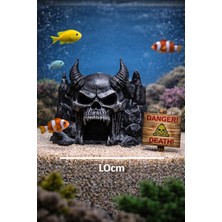 BarsDepo Akvaryum Kuru Kafa Mağarası 10CM – Dekoratif Balık Saklanma Alanı I Danger Tabela Hediye!