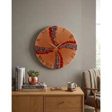 Duvar Saati - 35CM - Modern Dekoratif Duvar Saati - Epoksi Duvar Saati - El Yapımı Duvar Saati - Şık Duvar Saati