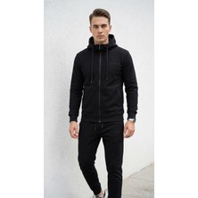 Plus Scorpion Erkek Pike Eşofman Takımı Slim Fit Kapüşonlu Fermuarlı Günlük Spor Set